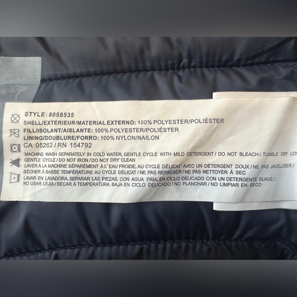 Point Zero Black Puffer Jacket with Floral Pattern - Picture 5 of 5